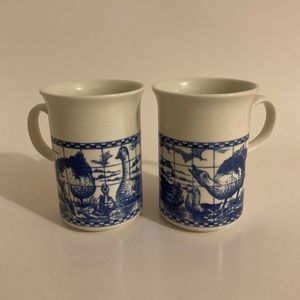Vintage Churchill England Mugs - Geese and Goslings